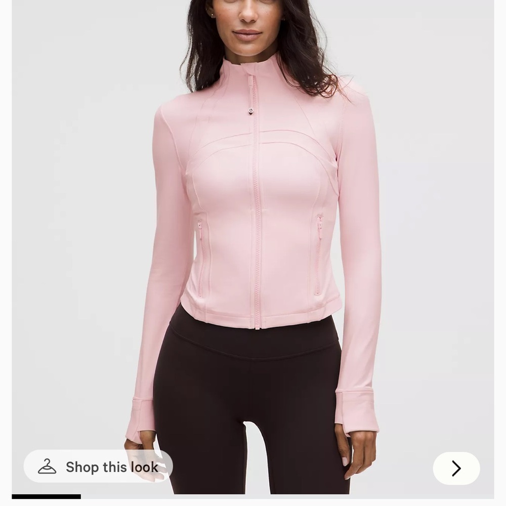 NYT Lululemon Define Cropped Jacket. Blissful pink